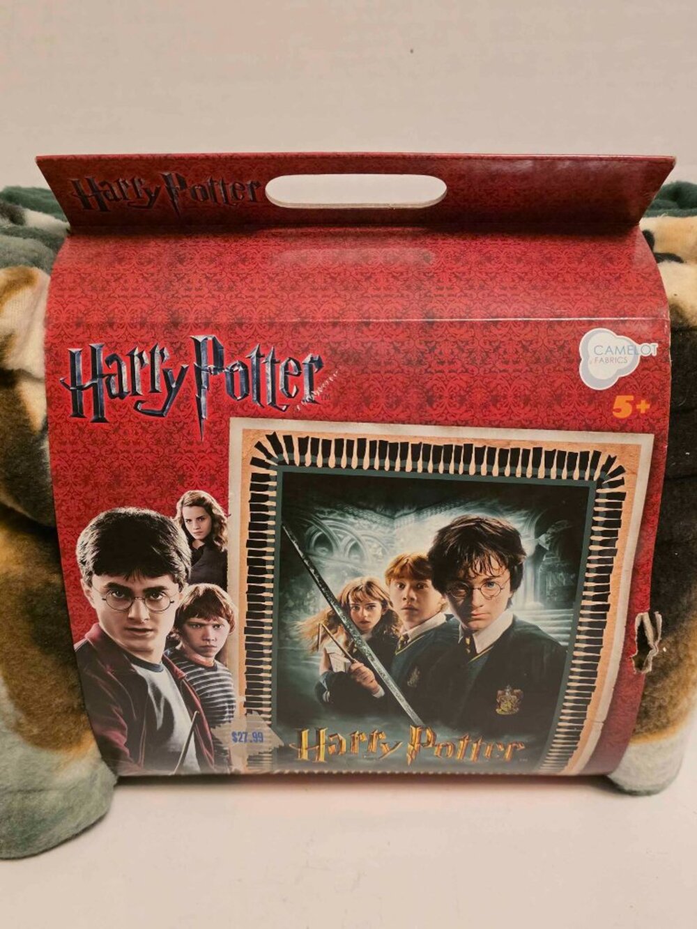 Harry Potter No Sew Throw Fleece Kit Camelot Fabrics 43x55" New Sealed
